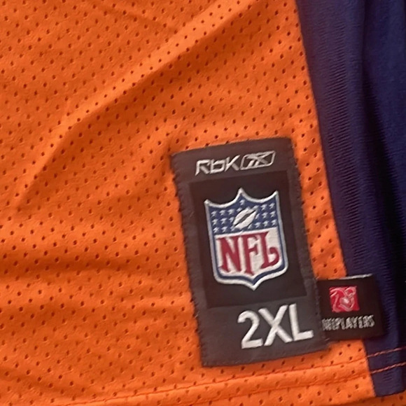 NFL Denver Broncos Cutler 6 Football Jersey Orange V-Neck #6 Size 2XL - Picture 2 of 16